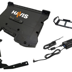 Havis Package – Cradle for Getac S510 Laptop with Triple Pass-Through Antenna Connection, Screen Support, & Power Supply with Bare Wire (PKG-DS-GTC-1406-3-BW)