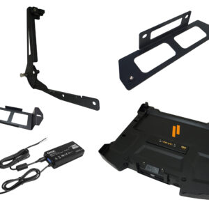 Havis Package – Docking Station For Getac S410 Notebook With Triple Pass-Thru Antenna Connections, External Power Supply with Bare Wire, Power Supply Mounting Bracket & Screen Support (PKG-DS-GTC-617-3-BW)